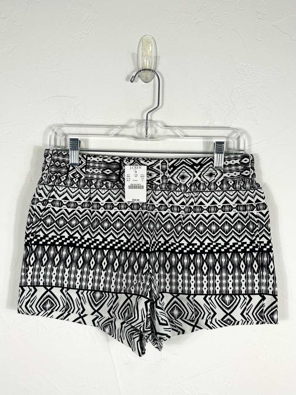 J.Crew Factory 3" Printed Boardwalk Pull-On Shorts Aztec Geometric Size 2 NWT